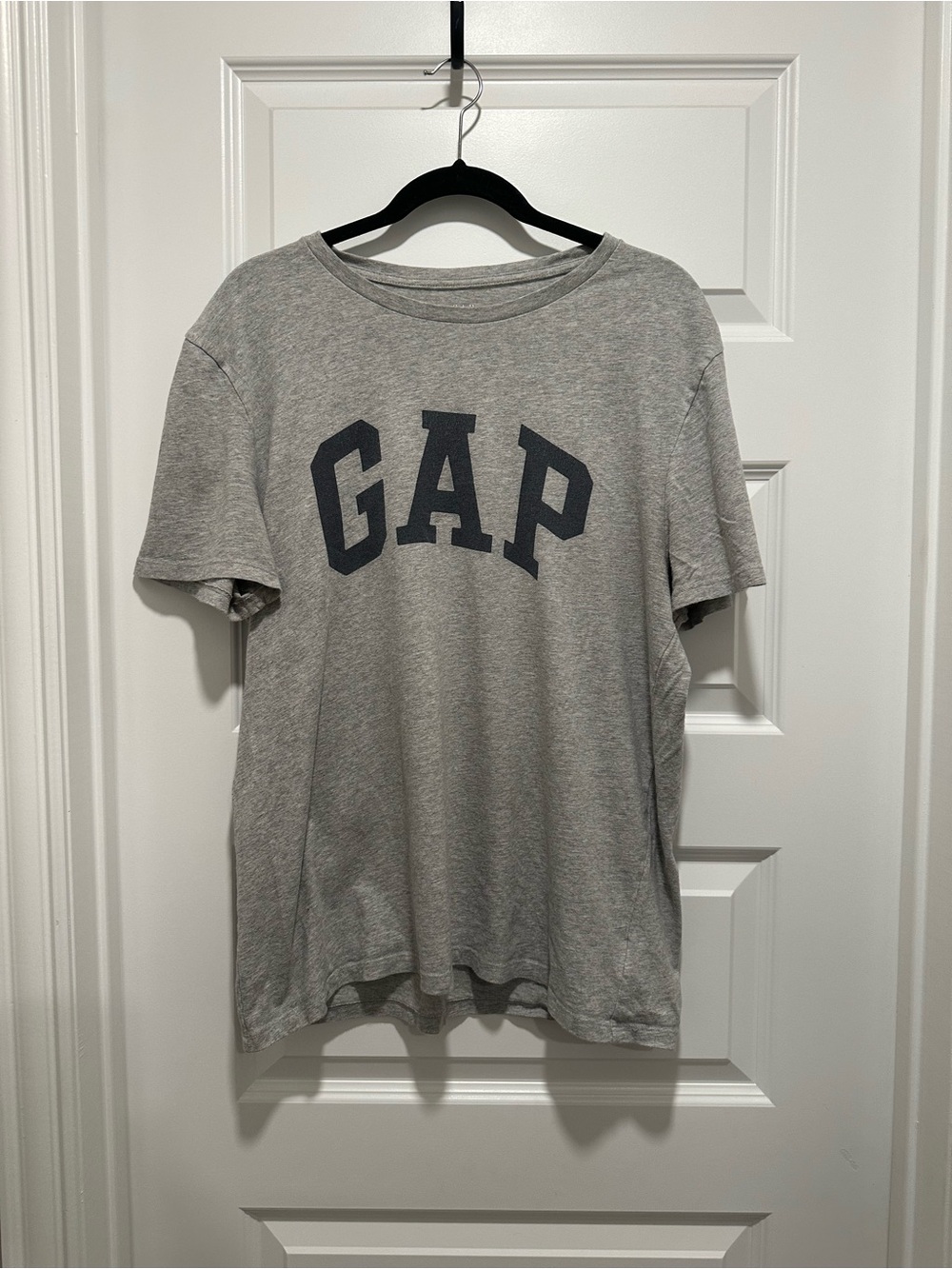 GAP Gray Tee with Navy Logo